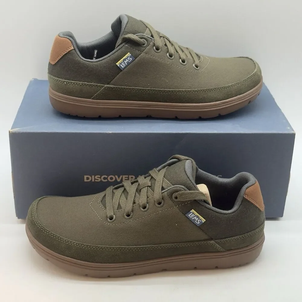 Lems Chillum Canvas Barefoot Shoes Men 8 Women 9.5 Spruce Minimalist Zero Drop